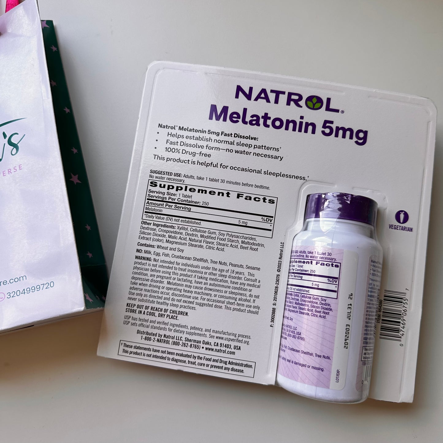 Melatonina 250 Capsulas 5 Mg