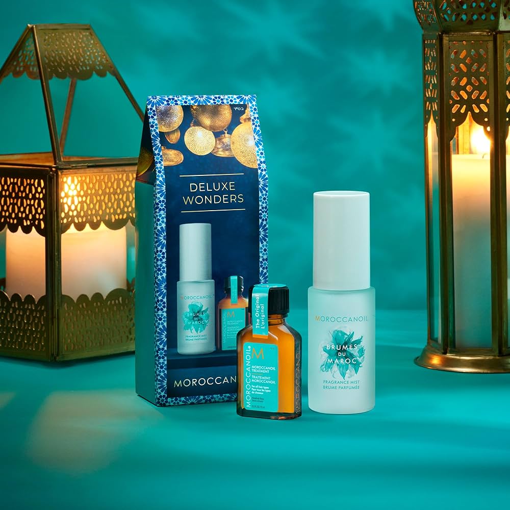 Moroccanoil Deluxe Wonders Hair Oil and Fragrance Mist Stocking Stuffer Gift Set