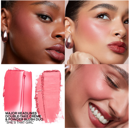 Mini Major Headlines Double-Take Crème & Powder Blush Duo