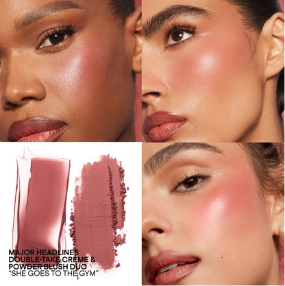 Mini Major Headlines Double-Take Crème & Powder Blush Duo