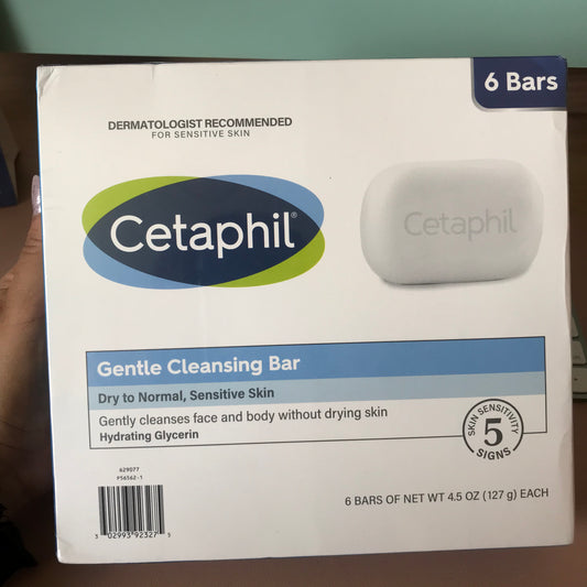 Jabón en Barra Cetaphil Gentle Cleansing Pack x 6 4.5oz