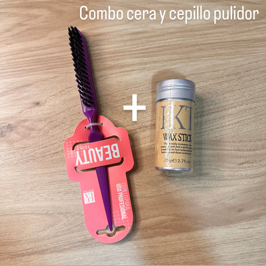 Combo cera wax stick+cepillo pulidor